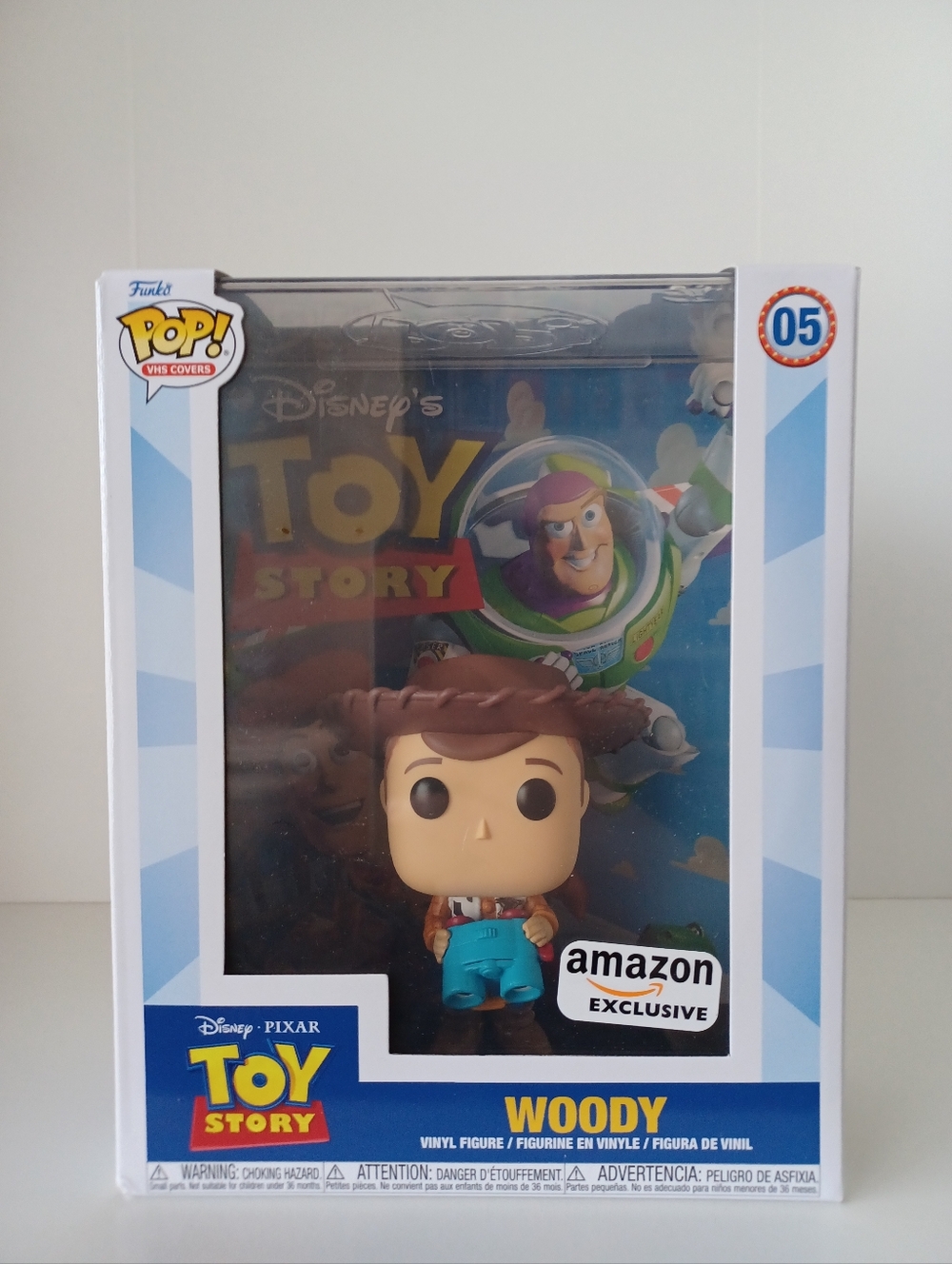 Pixar Disney Woody Toy Story 05 Vinyl Figure VHS Cover Funko Pop